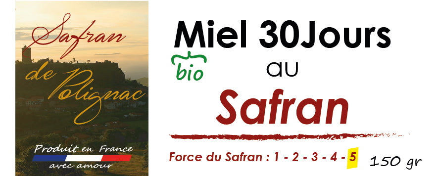 Miel 30Jours au Safran, 220g - L'indispensable de l'automne - Programme 30 Jours de bien-être.