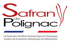 Safran de Polignac. Produit en Champagne, France.